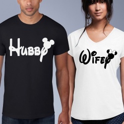 Mickey Hubby Wifey T-Shirt Set